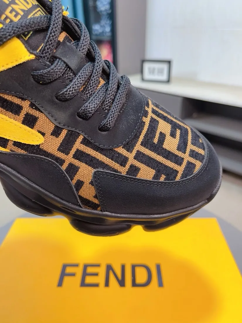 Men's shoes 💰438🌹🌹【fendi Fendi】: 🔝High-end brand of men's shoes: high-top series: official website 1:1 latest masterpiece: the upper is made of brand fabric with imported cowhide technology, ➕🐑made in sheepskin👍, making walking more convenient and comfortable, a stunning work, compared with the official quality, the beautiful 1:1 replica [color]! Create a fashionable personality to set off your uniqueness! A must-have for trendy men! 🔥Size: 38-44.